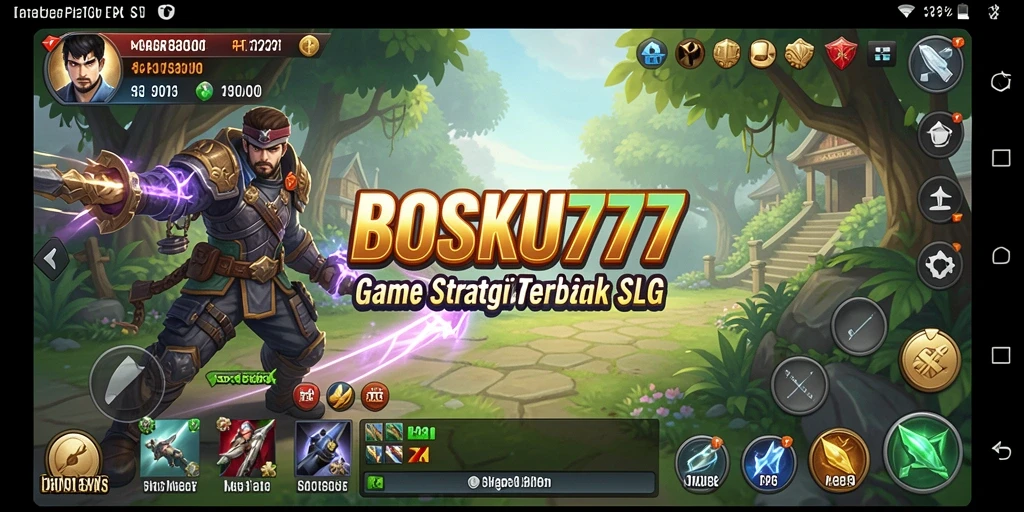 Tampilan gameplay SLG yang mendebarkan di BOSKU777.