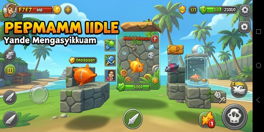 Tampilan screenshot F7F7 menampilkan gameplay Idle yang menarik.