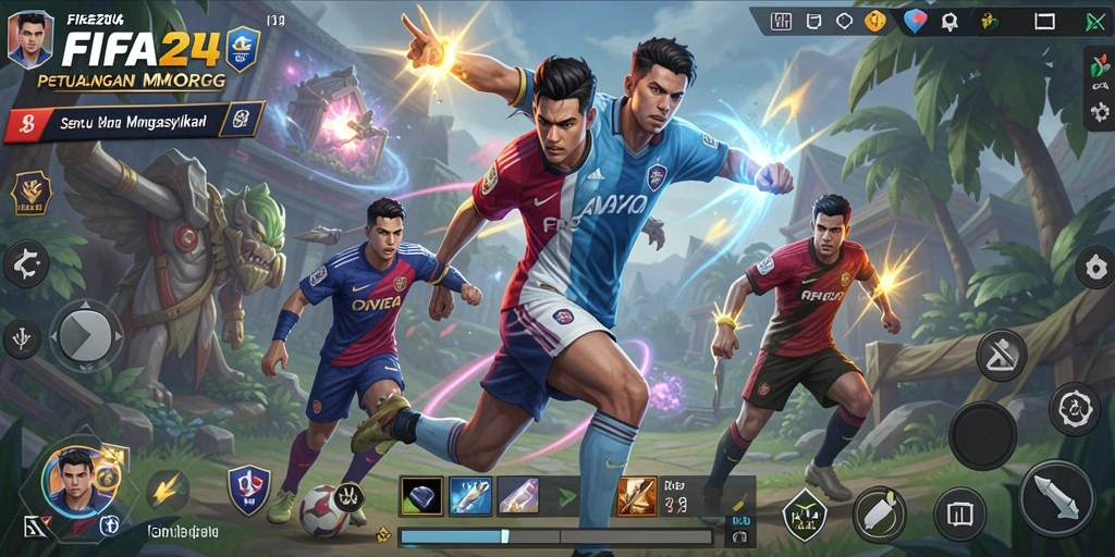 Gameplay seru dan menantang di FIFA234 saat bertarung dengan karakter lain.