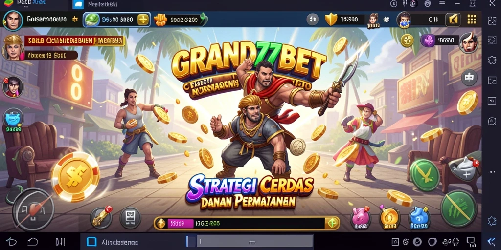 Tampilan gameplay <strong>GRAND77BET</strong> yang menampilkan pertempuran strategi.