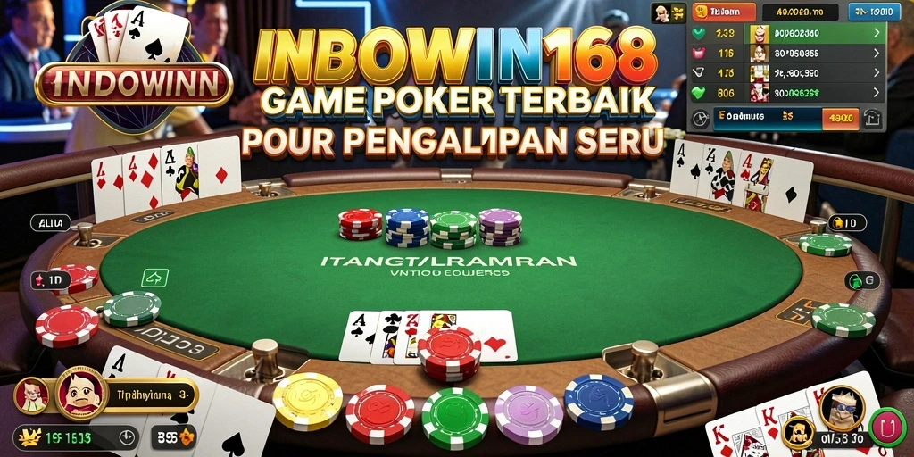 Tampilan gameplay Poker di INDOWIN168 yang menegangkan.