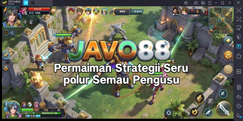 Screenshot utama JAVO88 menampilkan aksi strategi yang mendebarkan.
