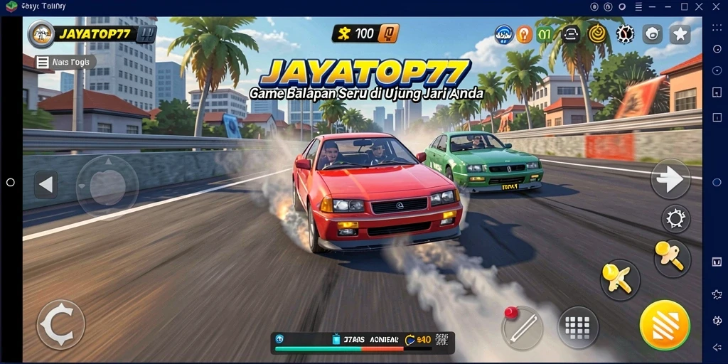 Tampilan gameplay seru dari balapan JAYATOP77.