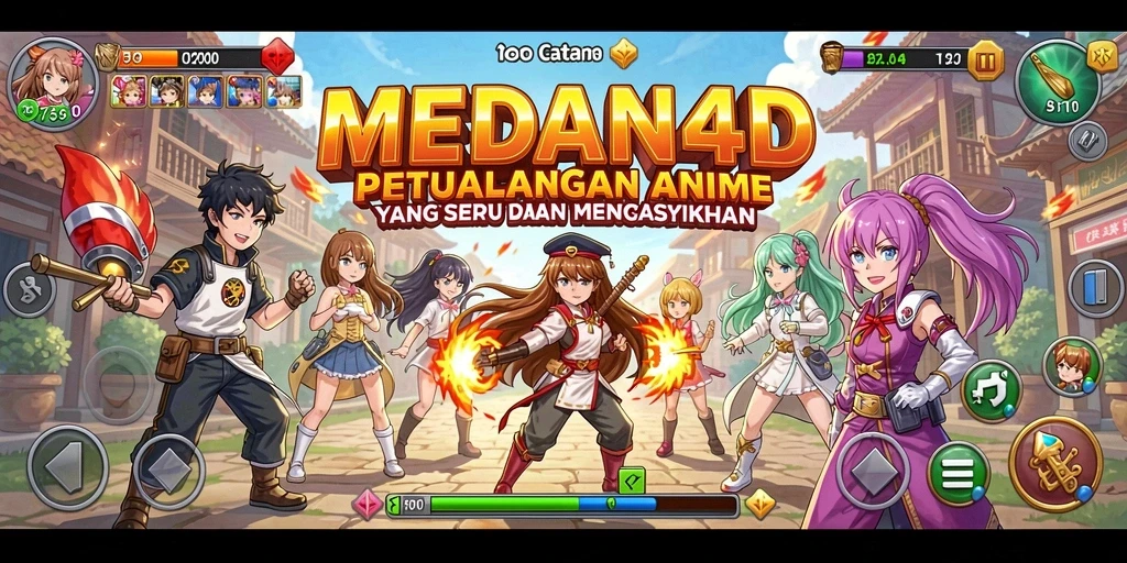 Tampilan gameplay seru dengan karakter Anime yang menarik.