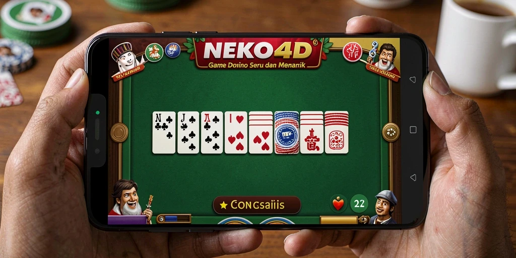 Screenshot gameplay NEKO4D yang menunjukkan keseruan bermain Domino.