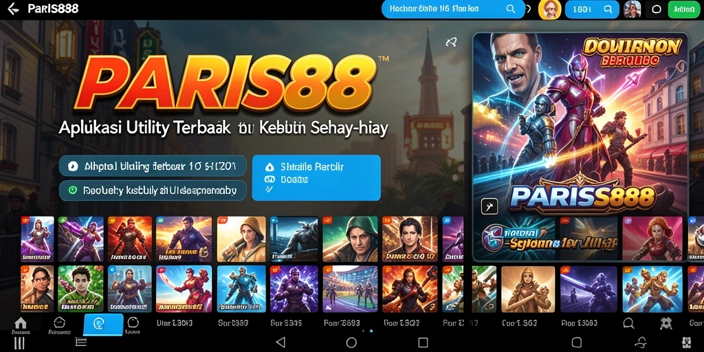 Tampilan utama aplikasi Utility PARIS88 dengan fitur yang bermanfaat.