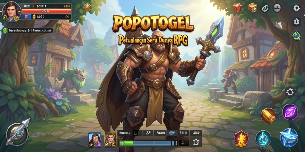 Tampilan gameplay seru di dunia RPG POPOTOGEL.