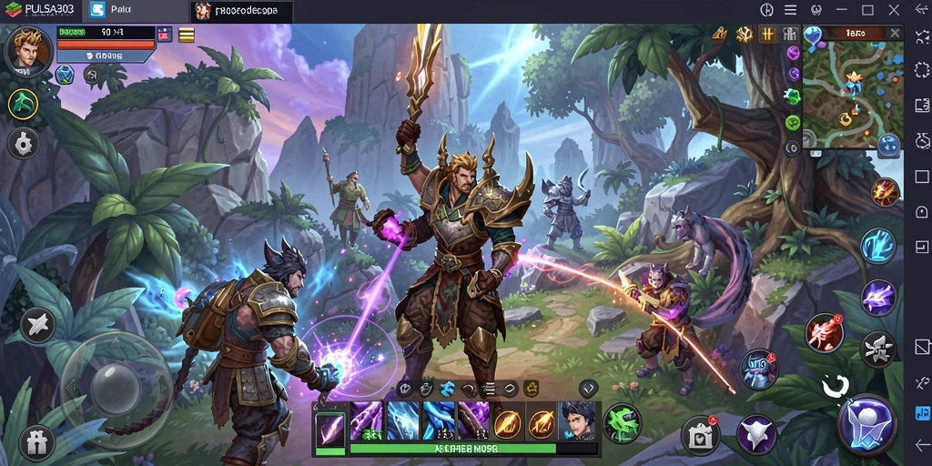 Screenshot gameplay PULSA303 yang menunjukkan aksi seru di dunia MMORPG.