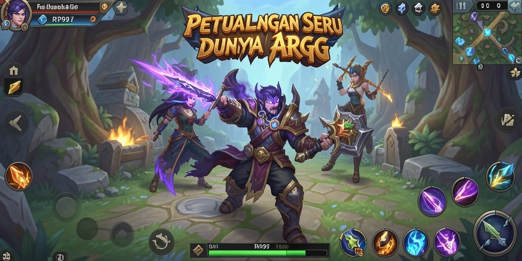 Gameplay ARPG RP99 yang mendebarkan dan penuh aksi.