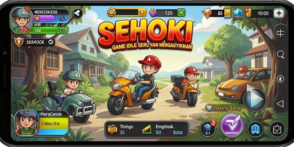 Tampilan gameplay SEHOKI yang mengasyikkan untuk game Idle.