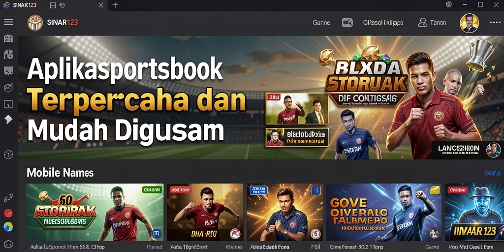 Tampilan antarmuka SINAR123 yang menarik saat gameplay Sportsbook.