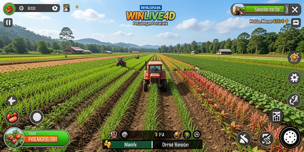 Gameplay Farming menarik di WINLIVE4D dengan grafis menawan.