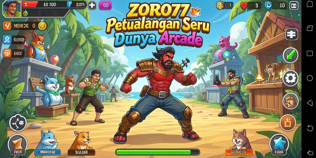 Tampilan mendebarkan gameplay Arcade ZORO77 yang penuh aksi.